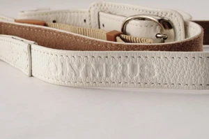 Near MINT Olympus Camera White Leather Slim Strap From Japan - Picture 1 of 14