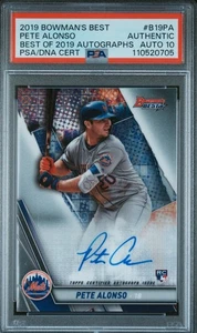 2019 Bowman’s Best Pete Alonso RC Rookie Best Of 2019 Auth Auto PSA 10 Pop 2! - Picture 1 of 3