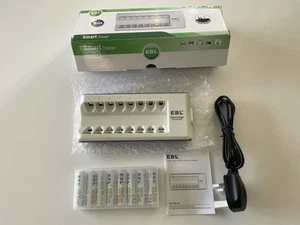 EBL AA NIMH 8 Rechargeable Batteries 1100mAh 2800mAh Inc 1.2V 8 Slot Charger lot - Picture 1 of 4