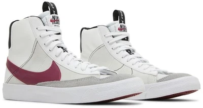 Nike Blazer Mid 77 SE White Maroon Womens US 8.5/GS 7Y Sneakers Shoes NEW ❤️ - image 1 of 4