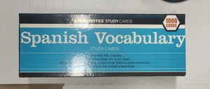 Schede di studio SparkNotes; Vocabolario spagnolo; 1000 carte; VG; 2004 - Foto 1 di 8