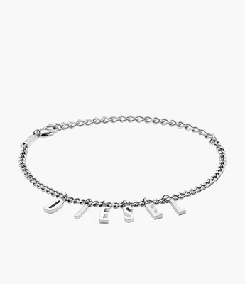 NUEVO TOBILLERA CADENA MIAMI ENCANTO ACERO INOXIDABLE TONO PLATA DIESEL -DX1493 Foto 1 de 4