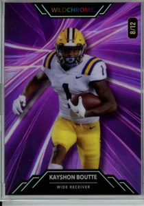 2023 Wild Card Wild Chrome Kayshon Boutte Purple 8/12 KOSTENLOSER VERSAND - Bild 1 von 2