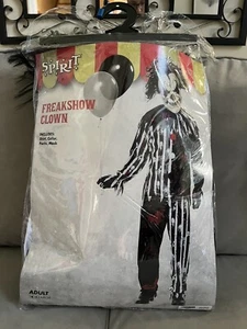 Spirit Halloween Freakshow Clown Mask & Costume Scary Killer Clown Size XLarge - Picture 1 of 3