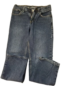 Boy's CAT AND JACK Relaxed Straight Leg Blue Jeans Adjustable Waist , Size 10 - Picture 1 of 3