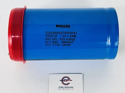 PHILIPS BC CAPACITOR 5000 uF 3186GH502T450APA1 450 VDC 525 SURTO 362-9909-56699 - Imagem 1 de 4