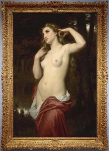 Handmade Old Master-Art Antique Oil Painting female nude girl on canvas 24"x36" - Picture 1 of 2