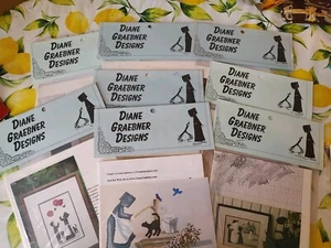 Lot of 8 Different Diane Graebner Amish Cross Stitch Patterns / Charts - Picture 1 of 23