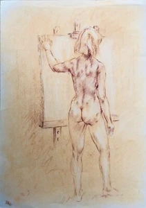 Franco Matania (1881-1963) Pastel, Portrait of Female Nude - Picture 1 of 1