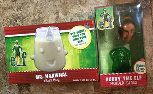 ELF Christmas Movie BUDDY molded Glass MR NARWHAL mug 18 oz 17.5 oz ICUP WB - Picture 1 of 6