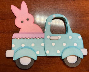 Ostern Peep Truck Paper Piecing vorgefertigt Piecing für Scrapbook Seite gestanzt - Bild 1 von 4