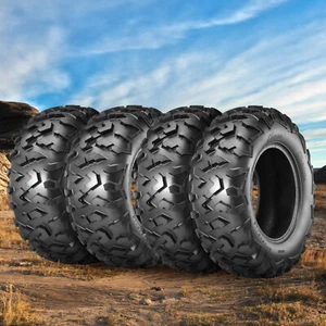 Set 4 25x8-12 25x10-12 ATV UTV Tires 6 PR 25x8x12 25x10x12 All Terrain Off-Road - Picture 1 of 12