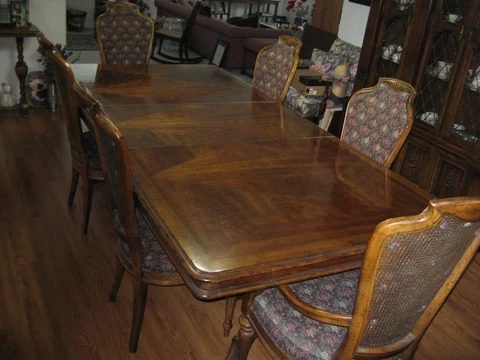 8 foot Dining Room Table and Six Chairs Cover