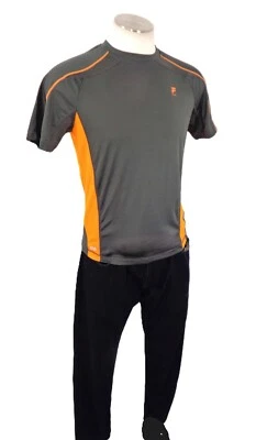 Fila Sport Performance Shirt Mens M Dark Greenish Gray Short Sleeve Active Tee - Imagem 1 de 4