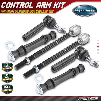 Barra estabilizadora delantera 6 piezas enlace y extremo de barra de amarre para Chevy Silverado 1500 GMC Sierra 1500 Foto 1 de 4