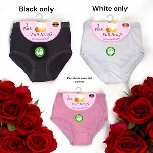 Confezione 3/6 Slip Donna Maxi, 100% Cotone Full Comfort Fit Intimo, - Foto 1 di 27