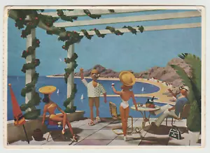 KLM ADVERTISING POSTCARD, 1956, USED , SHIPPED TO ISRAEL - Picture 1 of 4