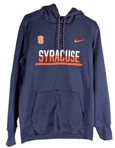 Felpa con cappuccio Nike Syracuse University Therma-Fit uomo M blu navy comoda e calda - Foto 1 di 8