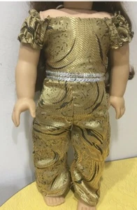 Fits Slim 18" Magic Attic or Kidz n Cats Doll CLothes Retro Jumpsuit Romper Only - Bild 1 von 1