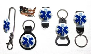 EMT EMS Cross of Life Bottle Opener Key Fob Key Holder Money Clip Concho - Picture 1 of 7
