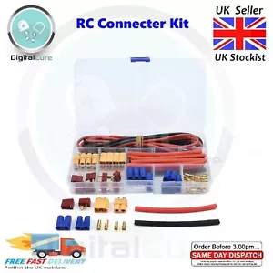 Kit de conector de batería Lipo de radiocontrol Deans TPLU XT30 XT60 EC3 cable de silicona reductor térmico - Imagen 1 de 6