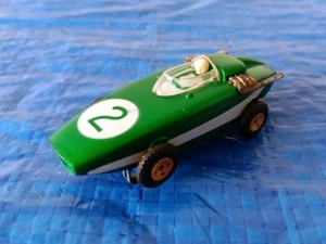 Slot car Tyco S Speedway S627 1964 BRM LOTUS MARK XXV F1 verde caramella/bianco #2 HO - Foto 1 di 16