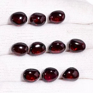 Natural Rhodolite Garnet Smooth Polished Tumbled 10 Pcs Lot 50.00 Cts 9X7X5 mm - Picture 1 of 3