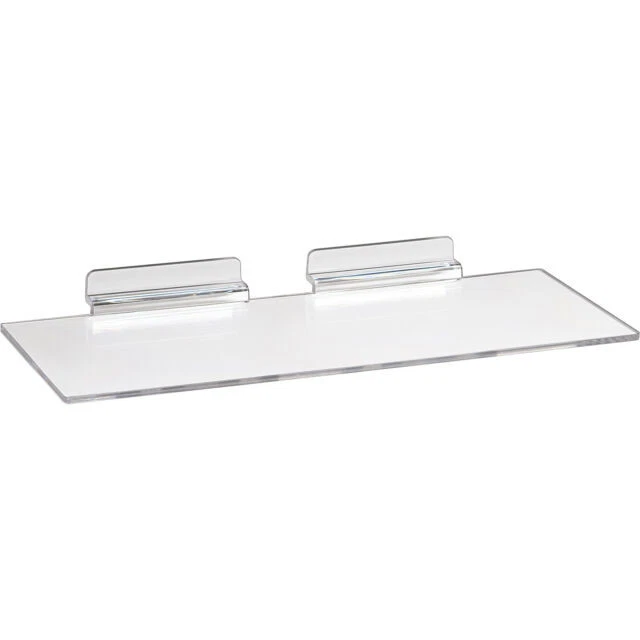 Econoco JM410ST 4x 10" Slat Wall Shoe Shelf - Clear