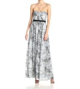 NEW BCBGMAXAZRIA LIGHT DOVE COMBO AMBER STRAPLESS DRESS LHZ6W172/L398A SIZE 12 - Picture 1 of 2