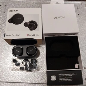 DENON Wireless Earbuds PerL Pro AHC15PL BK Noise Canceling Bluetooth Used - Picture 1 of 6