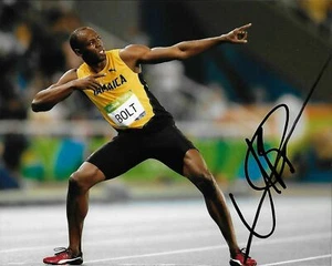 Gold Medal Winner Usain Bolt Signed Photo 8x10 COA 6 - Picture 1 of 1
