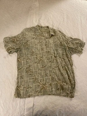 Pre-owned Half Moon Bay XL light green Hawaiian button down shirt - Image 1 of 3