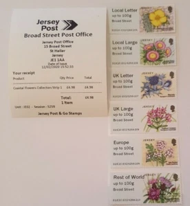 JERSEY - JE02 - BROAD STREET - 'COASTAL FLOWERS ' COLLECTOR / LOCAL / SETS - FDI - Picture 1 of 3