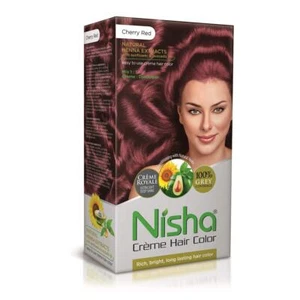 Nisha Creme Hair Color | Permanent Hair Color | Hair Dye | Cheryy Red 5.30 oz - Picture 1 of 8