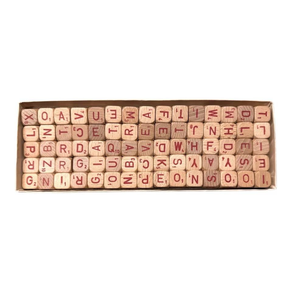 Scrabble RSVP Wood Letter Cubes Complete Set - Image 1 of 1