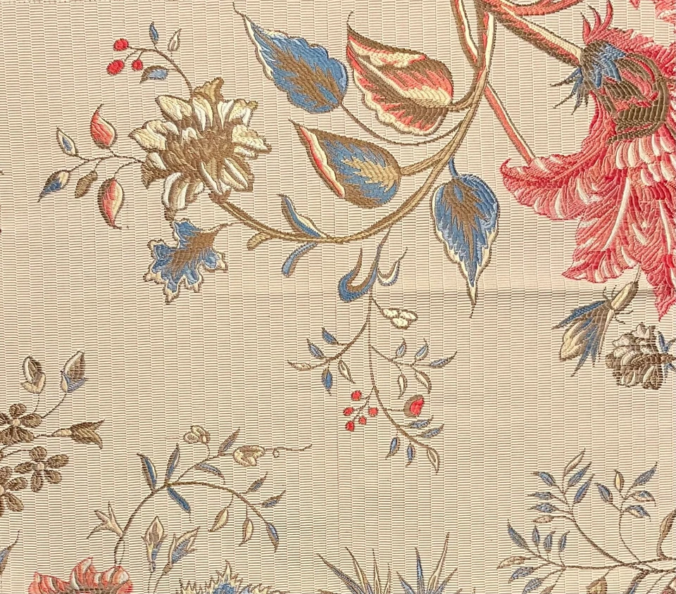 BRAQUENIE Princesse Palatine Blue Floral Silk Remnant New - Image 1 of 1