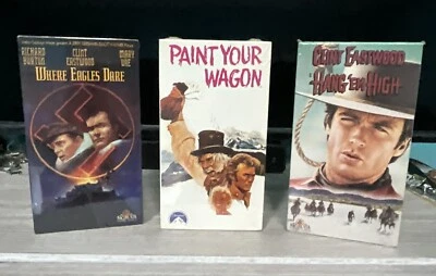 Clint Eastwood VHS Hang 'em High, Paint Your Wagon, Where Eagles Dare Sealed 3 Foto 1 de 4