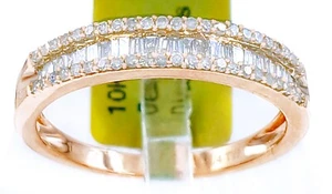 GENUINE 1.08 Cts DIAMOND WEDDING  RING 10K SOLID ROSE GOLD -NWT-FREE APPRAISAL - Picture 1 of 8