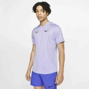 NIKE COURT RAFA NADAL CHALLENGER TENNIS SHORT SLEEVE TOP SHIRT SIZE M CI9148 531 - Picture 1 of 4
