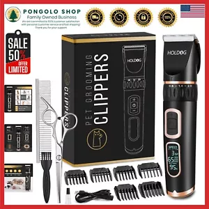 Professional Dog Clippers with 3-Speed, Low Noise & Titanium-Ceramic Blades - Picture 1 of 13