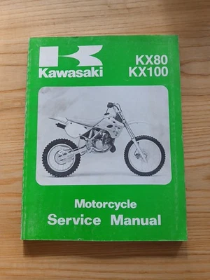 1991 1992 Kawasaki KX80 KX100 Manual de Reparación de Servicio OEM Foto 1 de 3