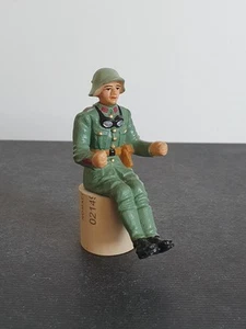 Elastolin Lineol Soldat Fahrer Chauffeur Fahrzeug Kübelwagen Militär II WK Masse - Bild 1 von 8
