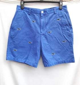 Vineyard Vines Size 34 Logo Allover Men's Shorts Blue Whale Logo Club Golf - Picture 1 of 7