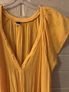 Old Navy 4x Sommerkleid, geraffte Schulter, Taille + Saum, Pullover Style mit Taschen - Bild 1 von 8