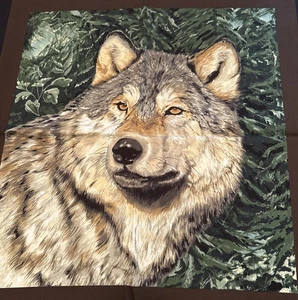 Exclusively Quilters “Wolfsong” Cotton Fabric Wolves 44” x 23” - Picture 1 of 4