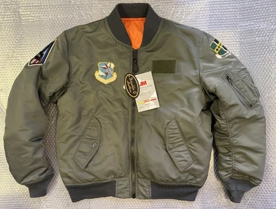 USAF 9th Recon Wing SR-71 E-Type MA-1 Flight Jacket Bomber Coat - Image 1 of 4