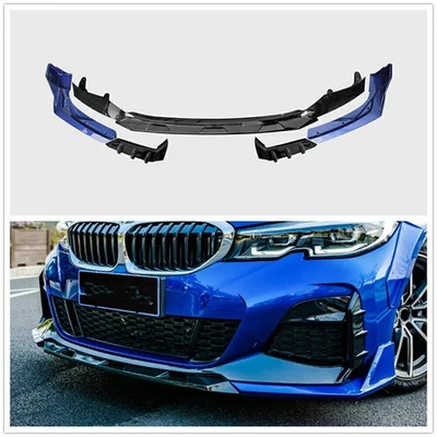 AKASAKA Front Bumper Spoiler Splitter Cover Kit For 19-22 BMW 325i 325LI M Sport - Image 1 of 4