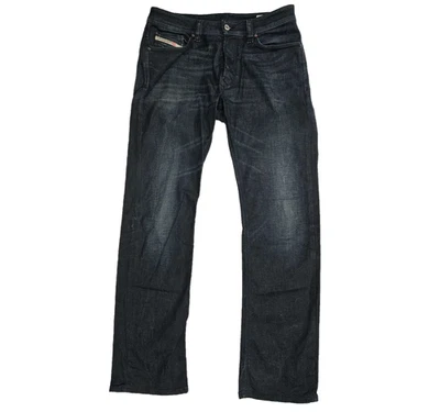 Pantalones de mezclilla Diesel Viker para hombre talla 31x32 azul oscuro botón mosca pierna recta Foto 1 de 4