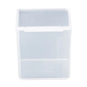 Small Square Clear Plastic Jewelry Storage Boxes Beads for Case Container - Picture 1 of 8