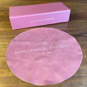 Morgenthal Frederics Sunglasses Eyeglasses Hard Case Salmon Pink  & Cloth VTG - Picture 1 of 10
